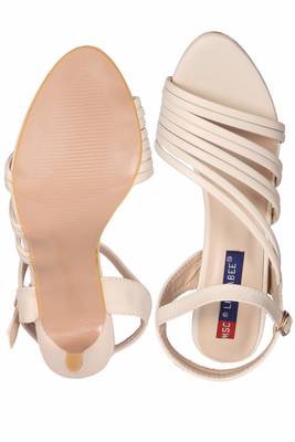 Women beige  back strap stiletto  Heels 5