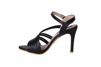 Women Black back strap stiletto  Heels 3