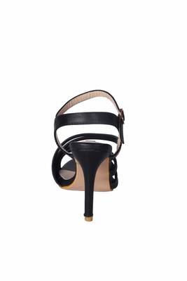 Women Black back strap stiletto  Heels 4