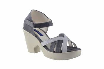 Women  Grey colored  back  strap block heel sandals 1