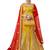 Mustard Embroidered Satin Semi Stitched Lehenga