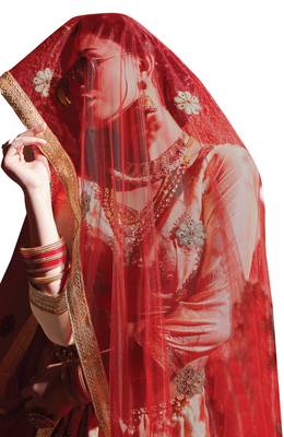 Beige Embroidered Satin Semi Stitched Lehenga 3