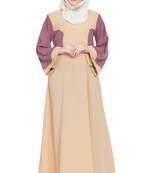 Peach Plain Nida Abaya