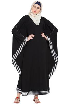 Black Plain Nida Abaya 1