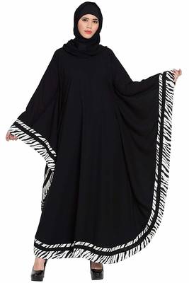 Black Plain Nida Abaya 1