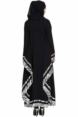 Black Plain Nida Abaya 3