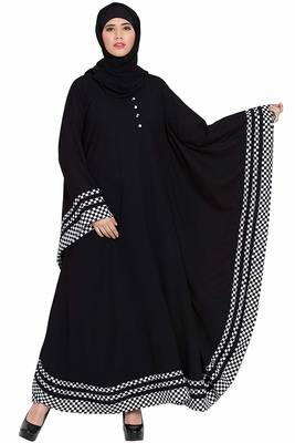 Black Plain Nida Abaya 1