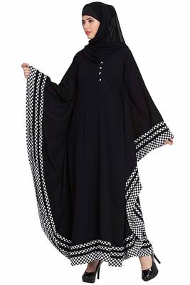Black Plain Nida Abaya 3