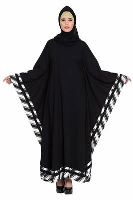 Black Plain Nida Abaya 1