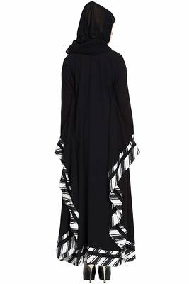 Black Plain Nida Abaya 4