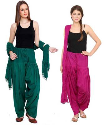 multicolor cotton Patiala with cotton Dupatta 1