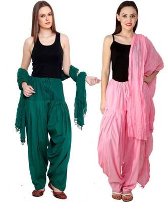multicolor cotton Patiala with cotton Dupatta 1
