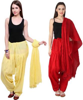 multicolor cotton Patiala with cotton Dupatta 1