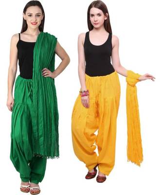 multicolor cotton Patiala with cotton Dupatta 1