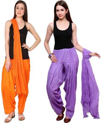 multicolor cotton Patiala with cotton Dupatta 1