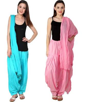 multicolor cotton Patiala with cotton Dupatta 1