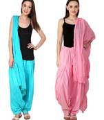 multicolor cotton Patiala with cotton Dupatta