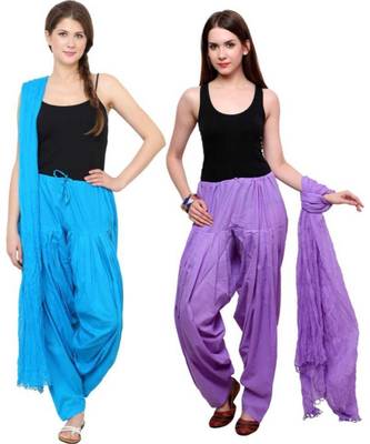 multicolor cotton Patiala with cotton Dupatta 1