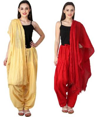 multicolor cotton Patiala with cotton Dupatta 1
