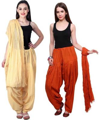 multicolor cotton Patiala with cotton Dupatta 1