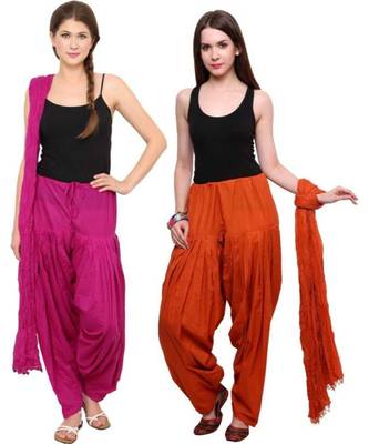 multicolor cotton Patiala with cotton Dupatta 1