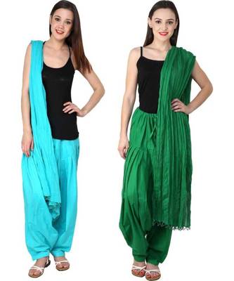 multicolor cotton Patiala with cotton Dupatta 1