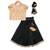 Black & Gold Brasso Lehenga with Brocade Top