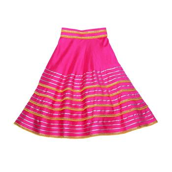Mustard and fuchsia Embellished Top with Embellished Lehenga 2