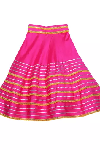 Mustard and fuchsia Embellished Top with Embellished Lehenga