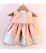 pink & light blue floral baby frock