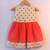 Peach ethnic brocade baby party frock