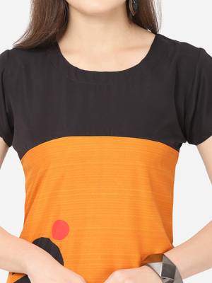 Multicolor printed crepe kurtas-and-kurtis 4