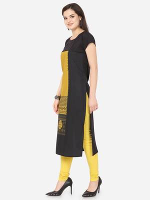 Black printed crepe kurtas-and-kurtis 3