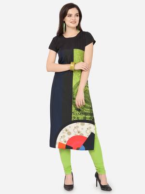 Multicolor printed crepe kurtas-and-kurtis 1
