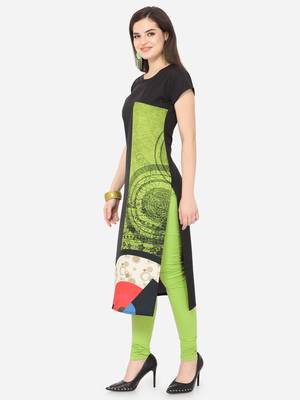 Multicolor printed crepe kurtas-and-kurtis 3