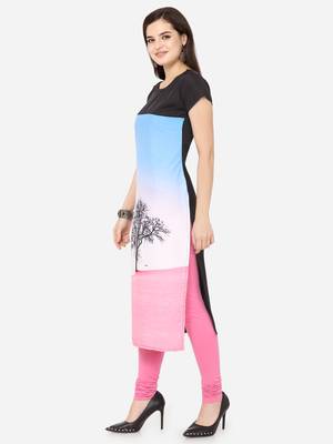 Multicolor printed crepe kurtas-and-kurtis 3
