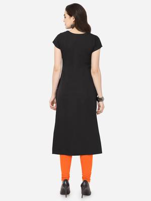 Black printed crepe kurtas-and-kurtis 2
