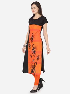Black printed crepe kurtas-and-kurtis 3