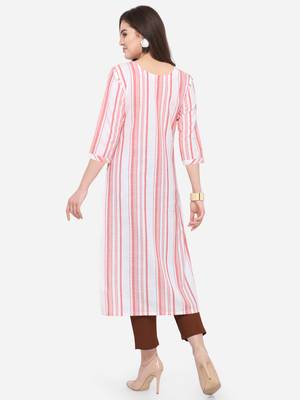 White plain cotton kurtas-and-kurtis 2