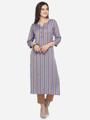 Multicolor plain cotton kurtas-and-kurtis 1