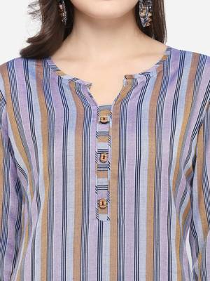 Multicolor plain cotton kurtas-and-kurtis 4