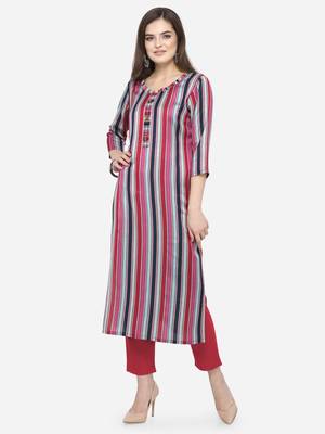 Multicolor plain cotton kurtas-and-kurtis 1