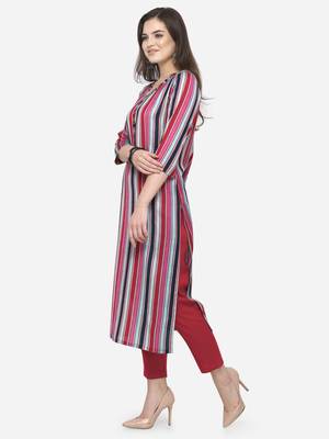Multicolor plain cotton kurtas-and-kurtis 3