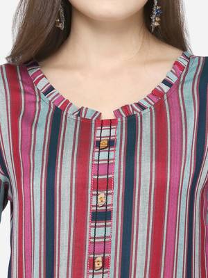 Multicolor plain cotton kurtas-and-kurtis 4