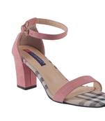 Women Synthetic pink   Sandals block heel  ankle strap
