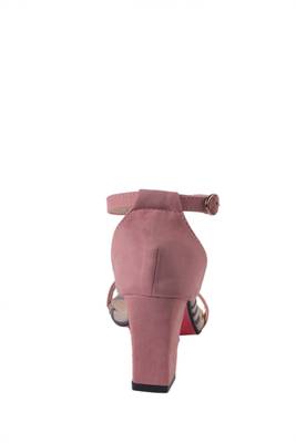Women Synthetic pink   Sandals block heel  ankle strap 4