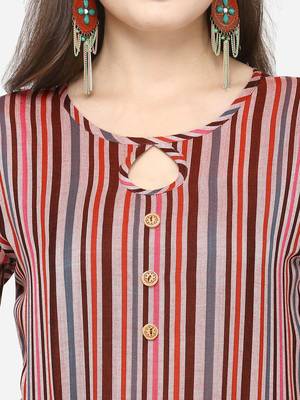 Multicolor plain cotton kurtas-and-kurtis 4