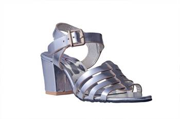 Women Synthetic Silver block Heels 1