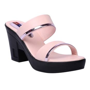 Women Synthetic Pink block heel 1