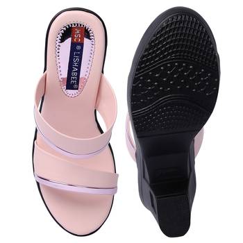 Women Synthetic Pink block heel 5